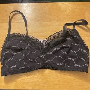 Savage X Fenty Black Patterned Bralette